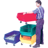 Mobile Giant Stacking Bin, 11-7/8" H x 18-3/8" W x 29" D, 150 lbs. Capacity, Blue NTL Industrial