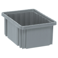 Contenants Divider Box, Plastique, 10,9" la x 8,3" p x 5" h, Gris NTL Industrial