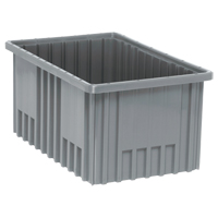 Contenants Divider Box, Plastique, 16,5" la x 10,9" p x 8" h, Gris NTL Industrial