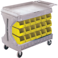 Pro Cart With Yellow Bins, Double-sided, 36 bins, 45-5/18" W x 24" D x 34-3/4" H CC832 | NTL Industrial