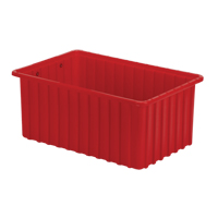 Contenants Divider Box, Poly&eacute;thyl&egrave;ne, 16,5" la x 10,9" p x 7" h, Rouge NTL Industrial