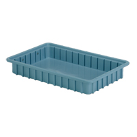 Contenants Divider Box, Poly&eacute;thyl&egrave;ne, 16,5" la x 10,9" p x 2,5" h, Bleu p&acirc;le NTL Industrial