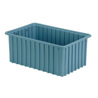 Contenants Divider Box, Poly&eacute;thyl&egrave;ne, 16,5" la x 10,9" p x 7" h, Bleu p&acirc;le NTL Industrial