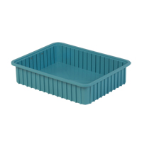 Contenants Divider Box, Poly&eacute;thyl&egrave;ne, 22,4" la x 17,4" p x 5" h, Bleu p&acirc;le NTL Industrial