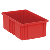 Divider Box<sup>®</sup> Containers, Plastic, 16.5" W x 10.9" D x 6" H, Red CC937 | NTL Industrial