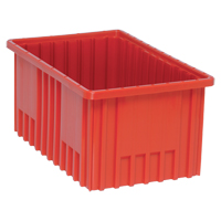 Divider Box<sup>®</sup> Containers, Plastic, 16.5" W x 10.9" D x 8" H, Red CC938 | NTL Industrial