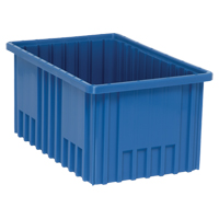 Divider Box<sup>®</sup> Containers, Plastic, 16.5" W x 10.9" D x 8" H, Blue CC950 | NTL Industrial