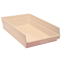 Economy Shelf Bin, 11-1/8" W x 4" H x 17-7/8" D, Ivory NTL Industrial