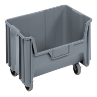 Mobile Giant Stack Container, 12-7/16" H x 19-7/8" W x 15-1/4" D, 250 lbs. Capacity, Grey CD933 | NTL Industrial