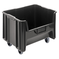 Mobile Giant Stack Container, 12-7/16" H x 19-7/8" W x 15-1/4" D, 250 lbs. Capacity, Black CD936 | NTL Industrial