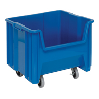 Mobile Giant Stack Container, 12-1/2" H x 16-1/2" W x 17-1/2" D, 250 lbs. Capacity, Blue CD939 | NTL Industrial