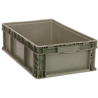 Stacking Container, 15" W x 15" D x 9.5" H, Grey CE993 | NTL Industrial