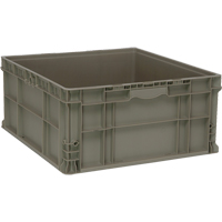 Stacking Container, 22.5" W x 22.5" D x 11" H, Grey CE994 | NTL Industrial