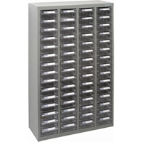 KPC-700 Parts Cabinet, Galvanized Steel, 60 Drawers, 23-1/10" x 8-7/10" x 36-9/10", Grey CF320 | NTL Industrial