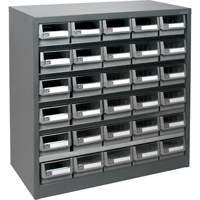 KPC-HD Heavy-Duty Parts Cabinet, Galvanized Steel, 30 Drawers, 34-3/5" x 15-7/10" x 34-3/5", Grey CF323 | NTL Industrial