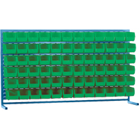Louvered Rack with Bins, 72 Bins, 72" W x 15" D x 40" H CF367 | NTL Industrial