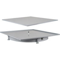 Carrousel de casiers &agrave; tiroirs industriels & robustes, Acier, 27-1/2" la x 27-1/2" p x 4" h, Gris NTL Industrial