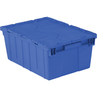Flipak&reg; Polyethylene Plastic (PE) Distribution Containers, 21.9" x 15.2" x 9.3", Blue NTL Industrial