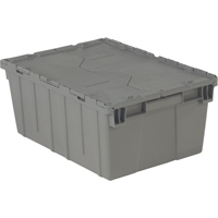 Flipak&reg; Polyethylene Plastic (PE) Distribution Containers, 21.9" x 15.2" x 9.3", Grey NTL Industrial