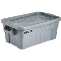 Bac de stockage Brute avec couvercle, 27,88” p x 16,5” la x 10,7" h, Capacit&eacute; 112 lb, Gris NTL Industrial