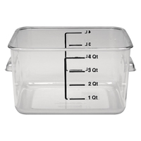 Rubbermaid<sup>®</sup> Space Saving Square Container, Plastic, 3.8 L Capacity, Clear CF706 | NTL Industrial