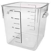 Rubbermaid<sup>®</sup> Space Saving Square Container, Plastic, 7.6 L Capacity, Clear CF707 | NTL Industrial