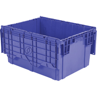 Flipak Polyethylene Plastic (PE) Distribution Containers, 27.9" x 20.9" x 15.2", Blue NTL Industrial