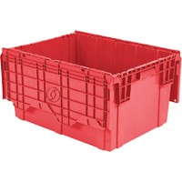 Flipak Polyethylene Plastic (PE) Distribution Containers, 27.9" x 20.9" x 15.2", Red NTL Industrial
