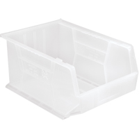 Clear-View Ultra Stack & Hang Bin, 11" W x 8" H x 16" D, Clear NTL Industrial