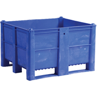 Pallet Container, 40"/47.25" D x 48"/39.4" W x 29"/29.1" H, 1543 lbs./2650 lbs. Capacity, Blue CF802 | NTL Industrial