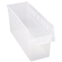 Bacs pour &eacute;tag&egrave;re Store-Max, 6-5/8" la x 8" H x 17-7/8" p, Transparent, Capacit&eacute; 56 lb NTL Industrial