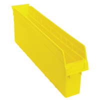 Store-Max Shelf Bins, 4-3/8" W x 8" H x 23-5/8" D, Yellow, 68 lbs. Capacity NTL Industrial