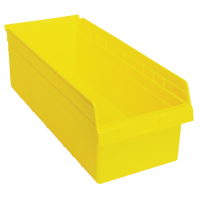 Store-Max Shelf Bins, 11-1/8" W x 8" H x 23-5/8" D, Yellow, 68 lbs. Capacity NTL Industrial