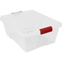 Plastic Latch Container, 15.875" W x 21" D x 7.75" H, Clear CG054 | NTL Industrial