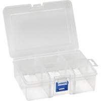 Plastic Compartment Box, 4.75" W x 6.75" D x 2.25" H, 6 Compartments CG068 | NTL Industrial