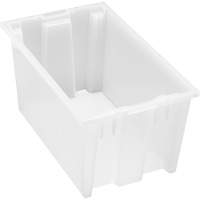 Heavy-Duty Stack & Nest Tote, 9" x 11" x 18", Clear CG086 | NTL Industrial