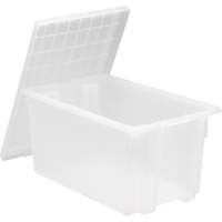 Heavy-Duty Stack & Nest Tote, 15" x 19.5" x 29.5", Clear CG093 | NTL Industrial