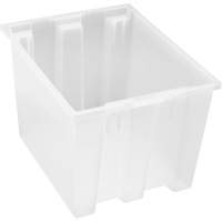 Heavy-Duty Stack & Nest Tote, 13" x 15.5" x 19.5", Clear CG088 | NTL Industrial
