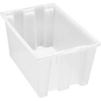 Heavy-Duty Stack & Nest Tote, 15" x 19.5" x 29.5", Clear CG093 | NTL Industrial