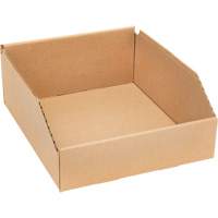 Deep Corrugated Parts Bins, 9-3/4" W x 11-1/4" D x 4-1/2" H, Beige NTL Industrial