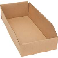 Boîtes profondes en carton ondul&eacute;, 7-3/4" la x 17-1/4" p x 4-1/2" h, Beige NTL Industrial