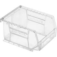 Crystal Clear Ultra Bins, 4-1/8" W x 3" H x 5-3/8" D, Clear NTL Industrial