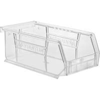 Crystal Clear Ultra Bins, 4-1/8" W x 3" H x 7-3/8" D, Clear NTL Industrial