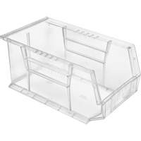 Crystal Clear Ultra Bins, 8-1/4" W x 7" H x 14-3/4" D, Clear NTL Industrial