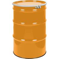 Steel Drums, 55 US gal (45 imp. gal.), Unlined, Orange, Open Top, UN1A2/Y1.5/150, 16 Gauge DC379 | NTL Industrial