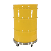 Drum Dollies, Stainless Steel, 800 lbs. Capacity, 23-1/4" Diameter, Rubber Casters DC416 | NTL Industrial