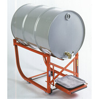 Support de baril avec plateau d'&eacute;gouttage, Capacit&eacute; de 55 gal. US (45 gal. imp.), Charge max. de 600 lb/272 kg NTL Industrial