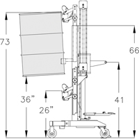 Ergonomic Drum Handler High Reach - DM-1100-HR, 30 - 85 US Gal. (25 - 70 Imperial Gal.) NTL Industrial