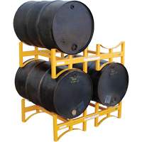 Steel Stackable Drum Rack, 2 Drums, 1600 lbs. Capacity, 45-1/2" W x 29-7/8" D x 12-3/4" H DC826 | NTL Industrial
