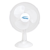Oscillating Desk Fan with Push Buttons, 16" Diameter, 3 Speeds NTL Industrial
